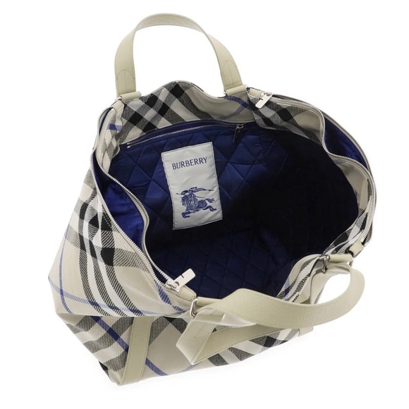 Burberry Festival Jacquard Check Shoulder Bag Large Tote New - Picture 1 of 9